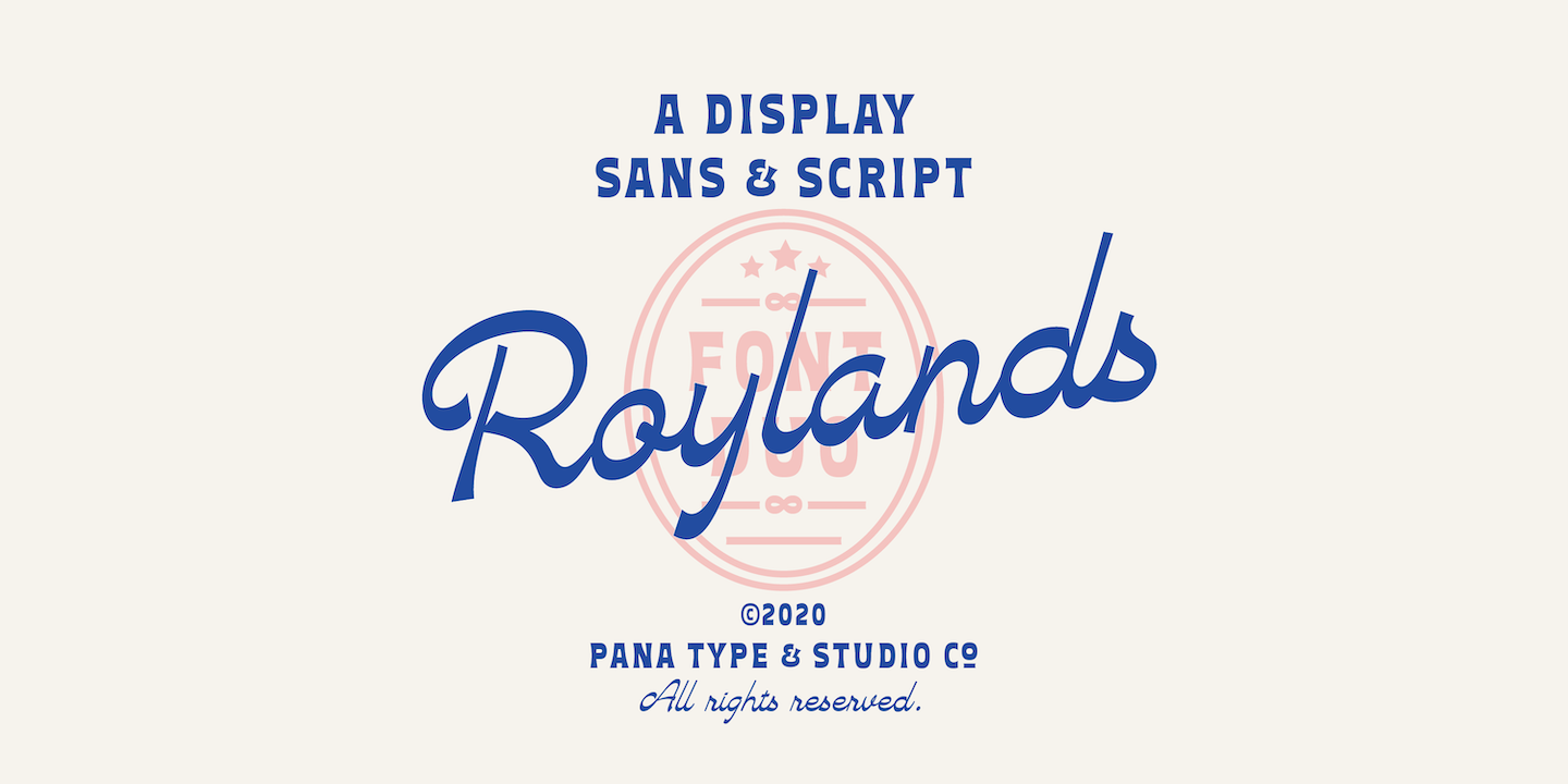 Ejemplo de fuente Roylands Font Duo